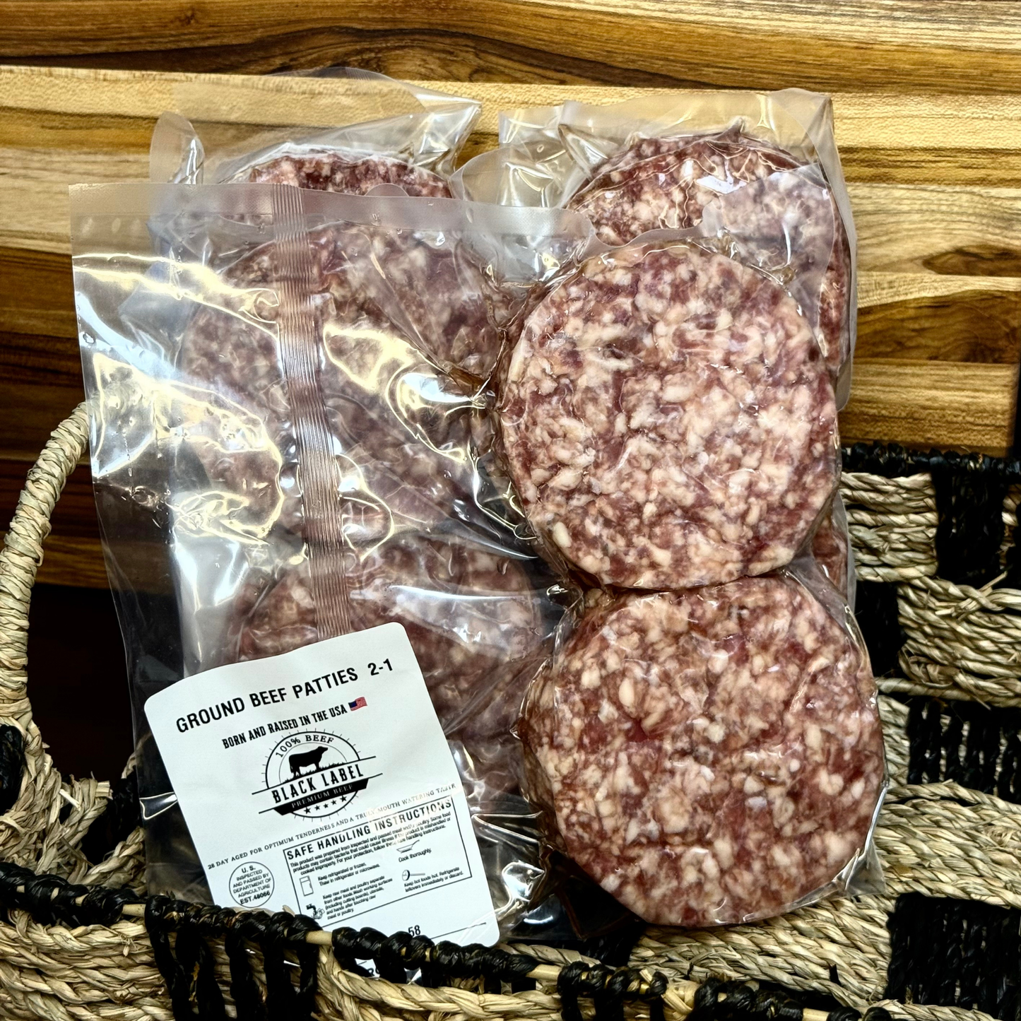Ground Beef Patties (2-pack) — Priced per Pound